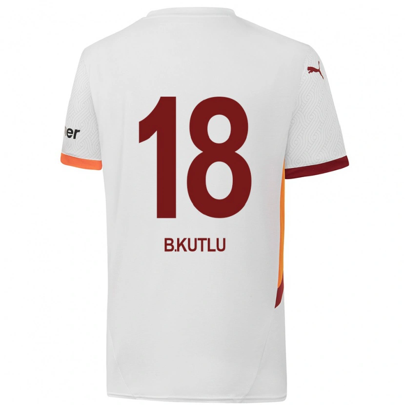 Danxen Heren Berkan Kutlu #18 Wit Geel Rood Uitshirt Uittenue 2024/25 T-Shirt
