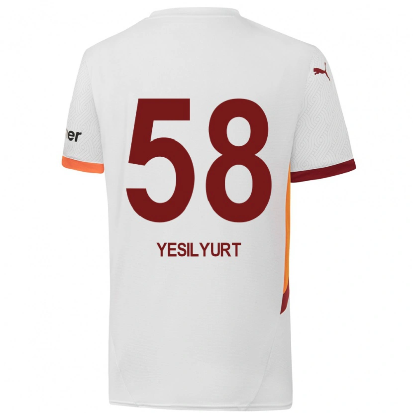Danxen Heren Ali Yeşilyurt #58 Wit Geel Rood Uitshirt Uittenue 2024/25 T-Shirt