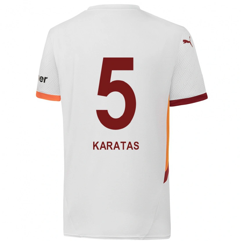 Danxen Heren Eda Karataş #5 Wit Geel Rood Uitshirt Uittenue 2024/25 T-Shirt