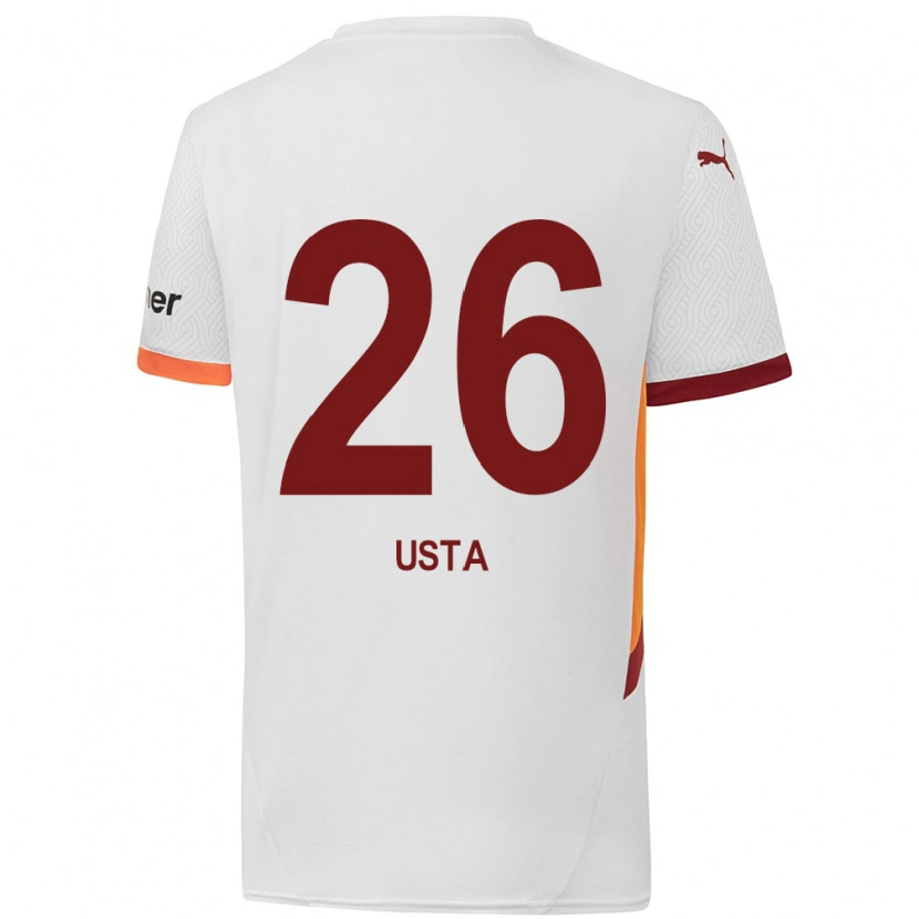 Danxen Heren Alanur Usta #26 Wit Geel Rood Uitshirt Uittenue 2024/25 T-Shirt