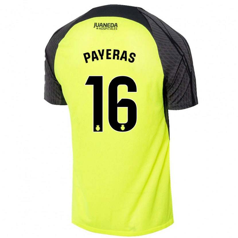 Danxen Heren Martí Payeras #16 Fluorescerend Groen Zwart Uitshirt Uittenue 2024/25 T-Shirt