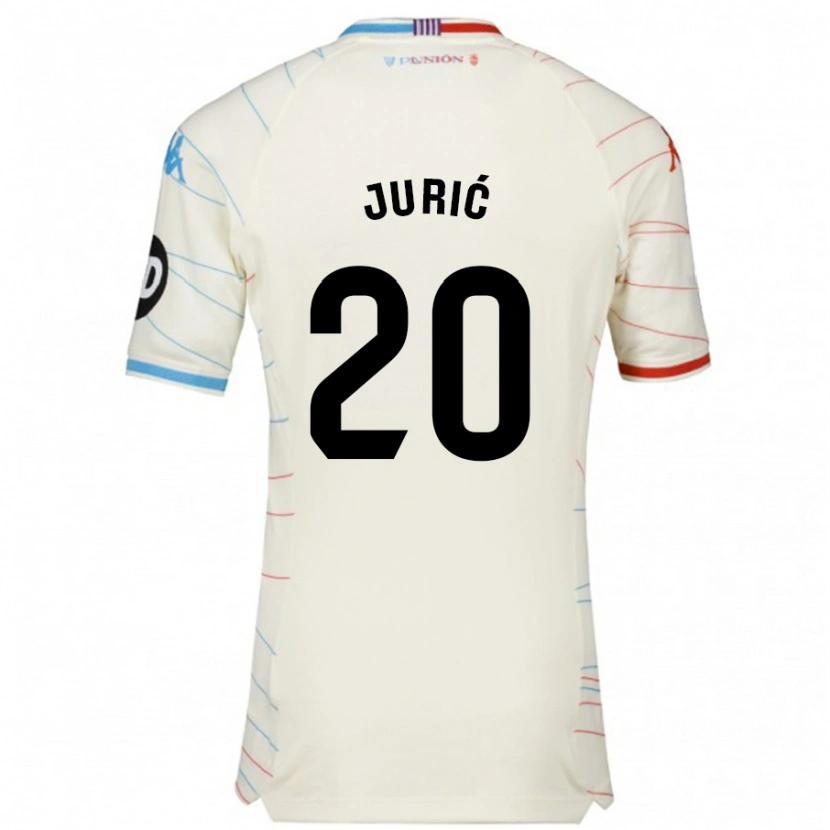 Danxen Heren Stanko Juric #20 Wit Rood Blauw Uitshirt Uittenue 2024/25 T-Shirt