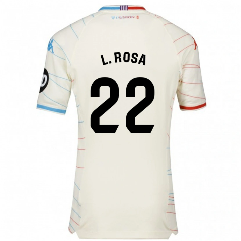Danxen Heren Lucas Rosa #22 Wit Rood Blauw Uitshirt Uittenue 2024/25 T-Shirt
