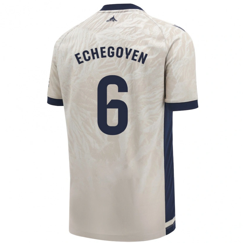 Danxen Heren Mauro Echegoyen #6 Lichtgrijs Uitshirt Uittenue 2024/25 T-Shirt