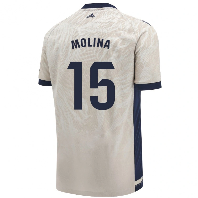 Danxen Heren Guillem Molina #15 Lichtgrijs Uitshirt Uittenue 2024/25 T-Shirt