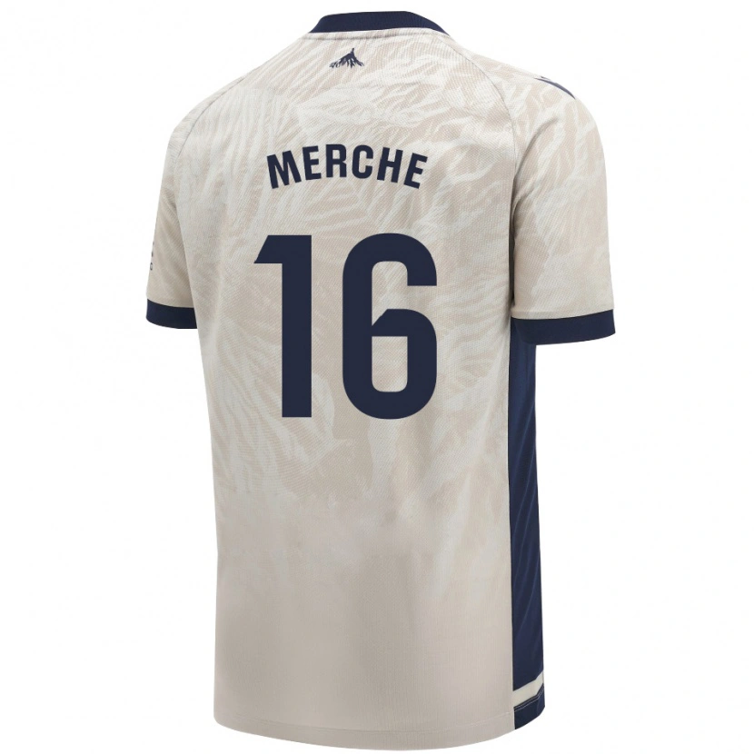 Danxen Heren Merche Izal García #16 Lichtgrijs Uitshirt Uittenue 2024/25 T-Shirt