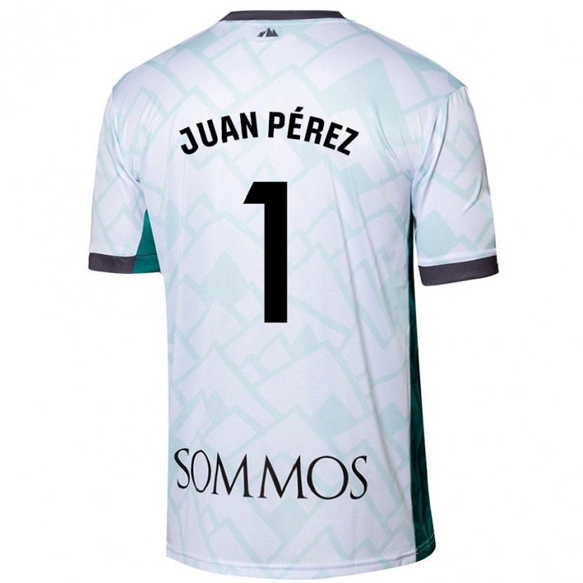 Danxen Heren Juan Pérez #1 Wit Groen Uitshirt Uittenue 2024/25 T-Shirt