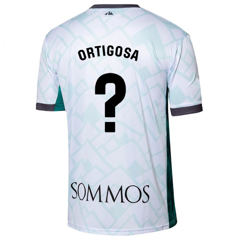 Danxen Heren Aritz Ortigosa #0 Wit Groen Uitshirt Uittenue 2024/25 T-Shirt