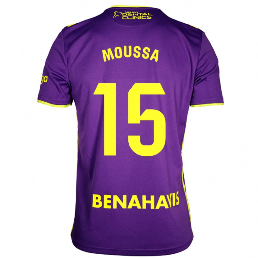 Danxen Heren Moussa Diarra #15 Paars Geel Uitshirt Uittenue 2024/25 T-Shirt