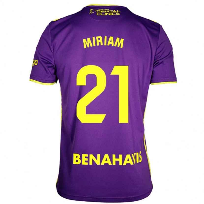 Danxen Heren Míriam #21 Paars Geel Uitshirt Uittenue 2024/25 T-Shirt