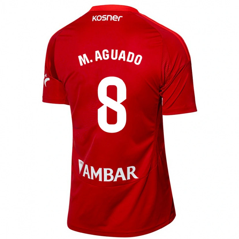 Danxen Heren Marc Aguado #8 Wit Blauw Uitshirt Uittenue 2024/25 T-Shirt