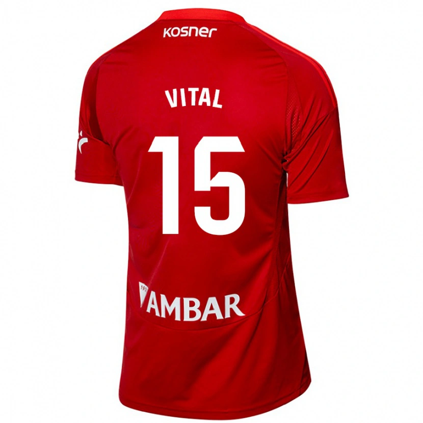 Danxen Heren Bernardo Vital #15 Wit Blauw Uitshirt Uittenue 2024/25 T-Shirt