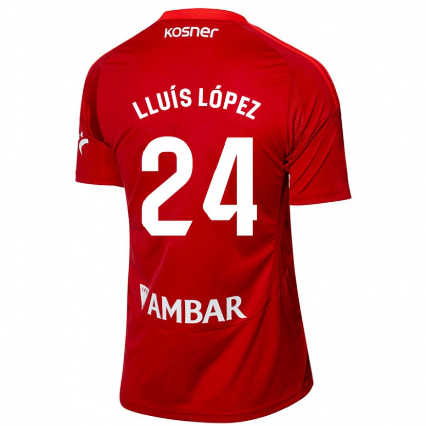 Danxen Heren Lluís López #24 Wit Blauw Uitshirt Uittenue 2024/25 T-Shirt