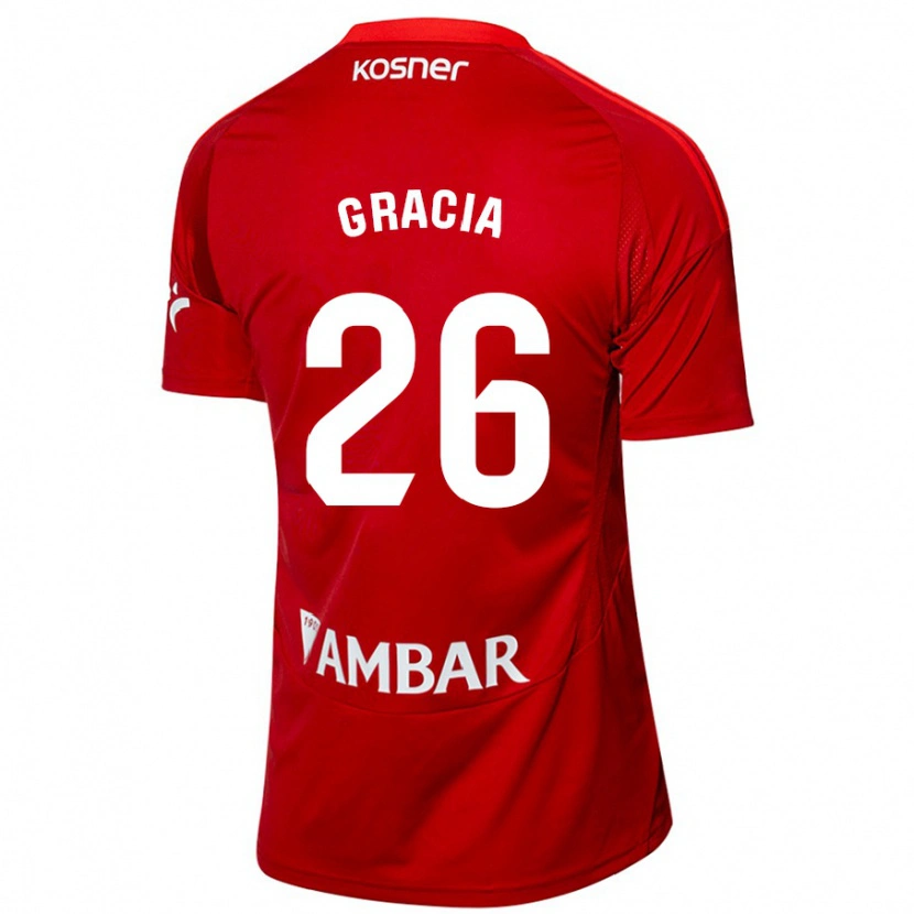 Danxen Heren Gori Gracia #26 Wit Blauw Uitshirt Uittenue 2024/25 T-Shirt