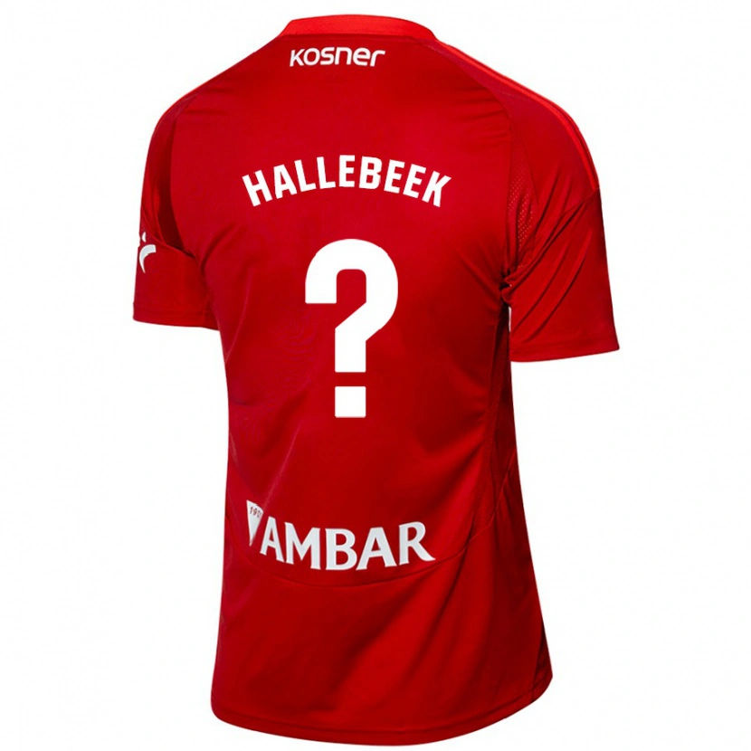 Danxen Heren Boaz Hallebeek #0 Wit Blauw Uitshirt Uittenue 2024/25 T-Shirt