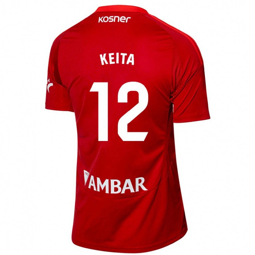 Danxen Heren Lassine Keita #12 Wit Blauw Uitshirt Uittenue 2024/25 T-Shirt