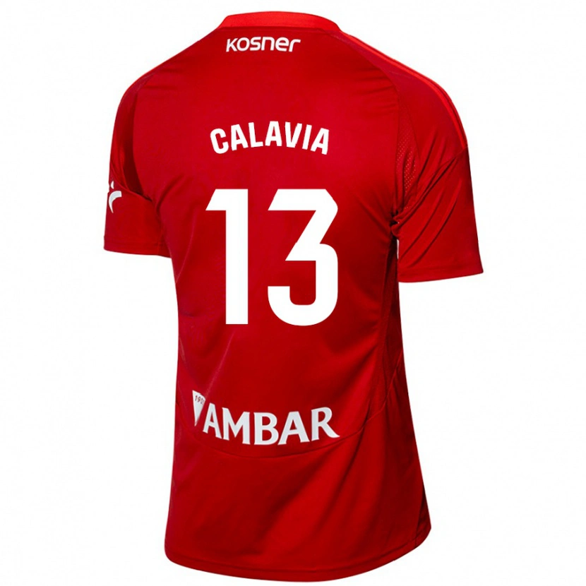 Danxen Heren Carlos Calavia #13 Wit Blauw Uitshirt Uittenue 2024/25 T-Shirt