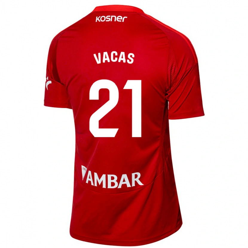 Danxen Heren Óscar Vacas #21 Wit Blauw Uitshirt Uittenue 2024/25 T-Shirt