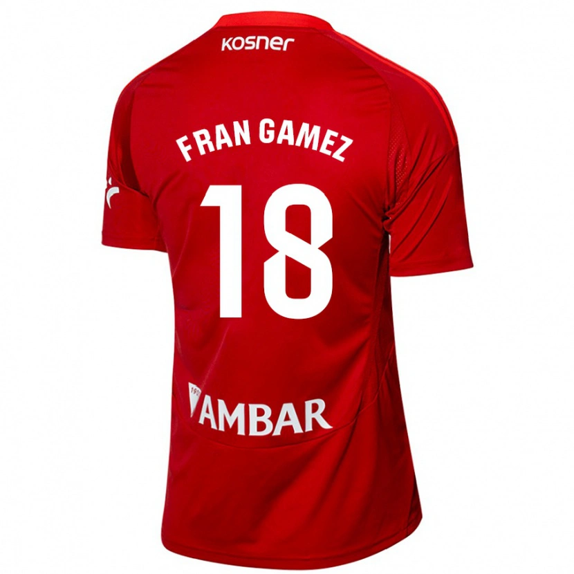 Danxen Heren Fran Gámez #18 Wit Blauw Uitshirt Uittenue 2024/25 T-Shirt