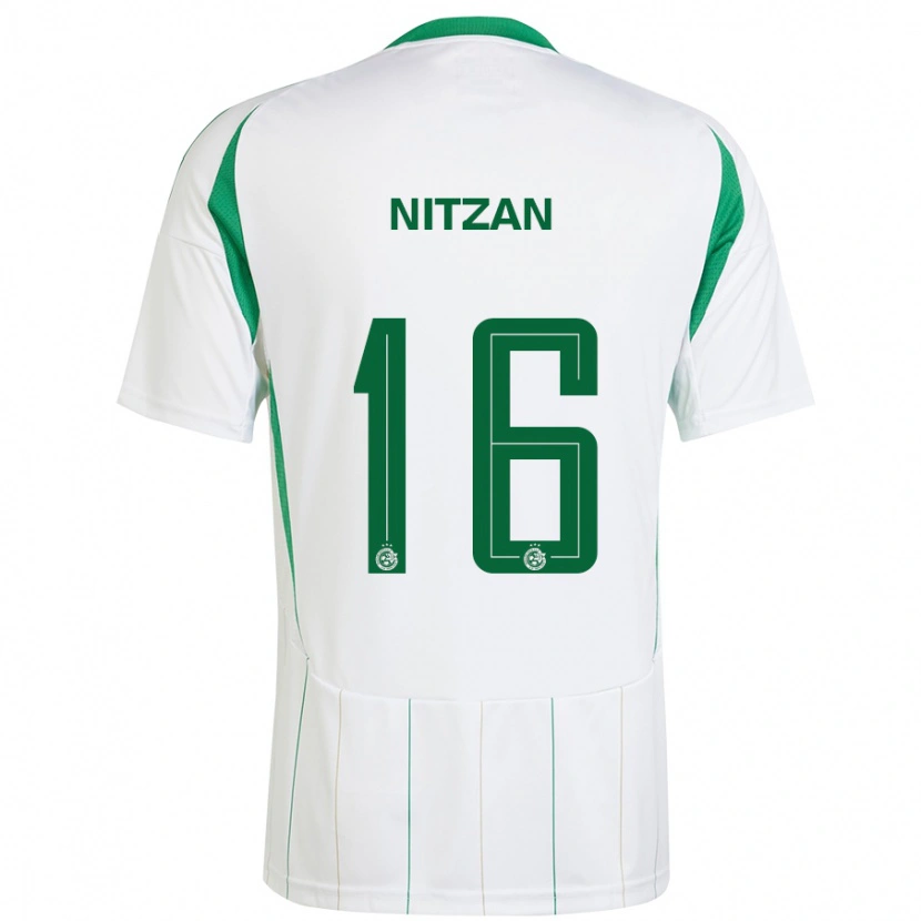 Danxen Heren Itamar Nitzan #16 Witgroen Uitshirt Uittenue 2024/25 T-Shirt