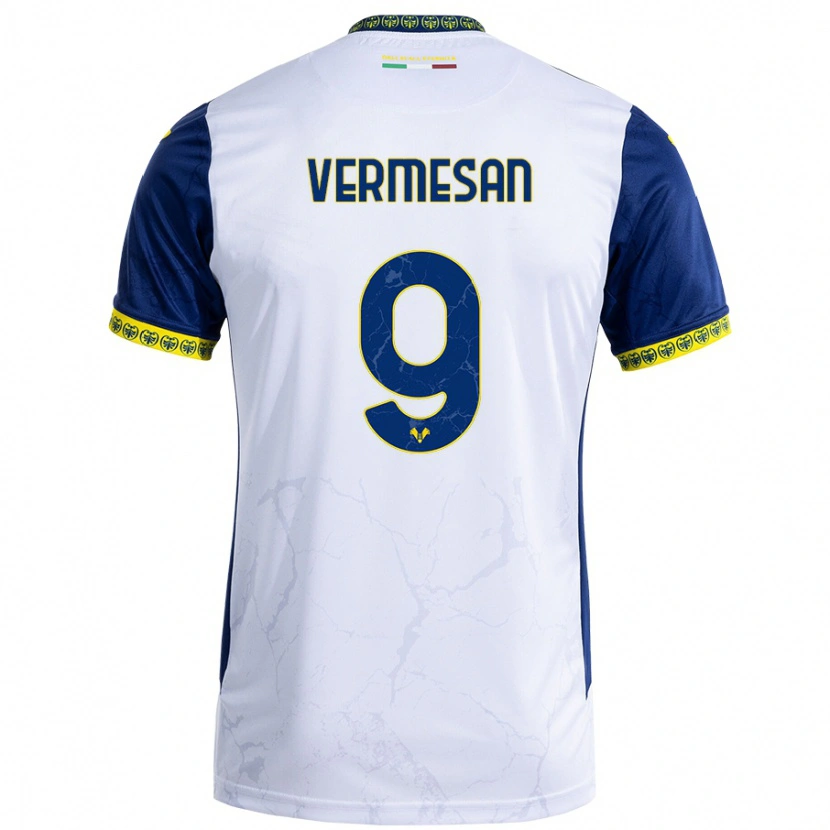 Danxen Heren Ioan Vermeșan #9 Witblauw Uitshirt Uittenue 2024/25 T-Shirt