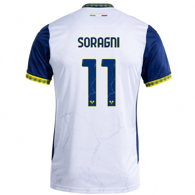 Danxen Heren Alberto Soragni #11 Witblauw Uitshirt Uittenue 2024/25 T-Shirt