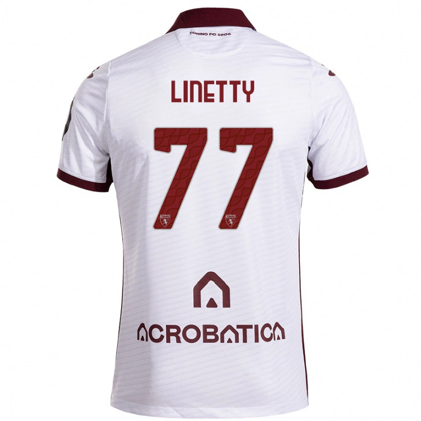 Danxen Heren Karol Linetty #77 Wit Kastanjebruin Uitshirt Uittenue 2024/25 T-Shirt