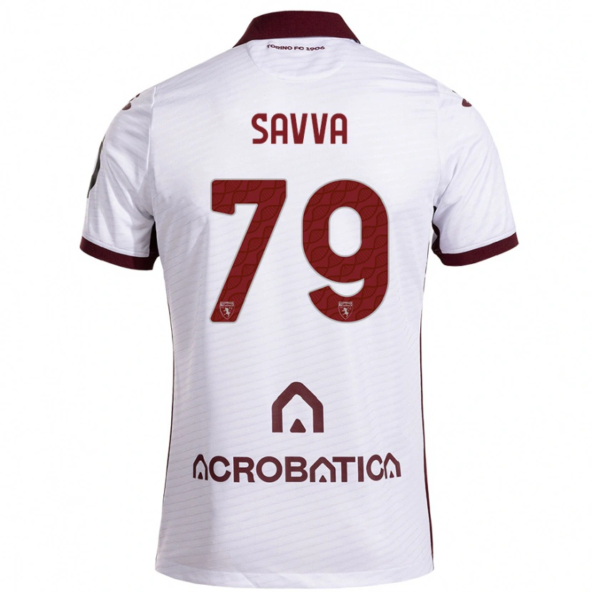Danxen Heren Zanos Savva #79 Wit Kastanjebruin Uitshirt Uittenue 2024/25 T-Shirt