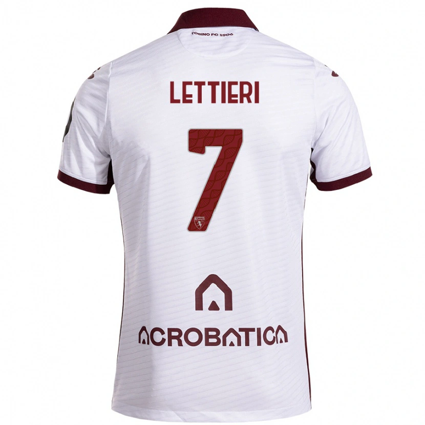 Danxen Heren Jessica Lettieri #7 Wit Kastanjebruin Uitshirt Uittenue 2024/25 T-Shirt
