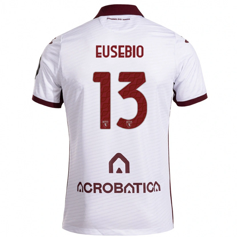 Danxen Heren Chiara Eusebio #13 Wit Kastanjebruin Uitshirt Uittenue 2024/25 T-Shirt