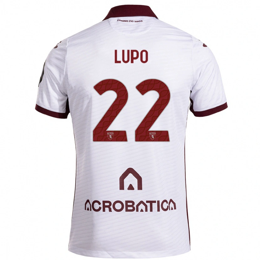 Danxen Heren Enrica Lupo #22 Wit Kastanjebruin Uitshirt Uittenue 2024/25 T-Shirt