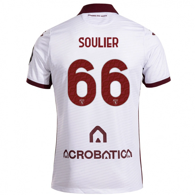 Danxen Heren Evan Soulier #66 Wit Kastanjebruin Uitshirt Uittenue 2024/25 T-Shirt