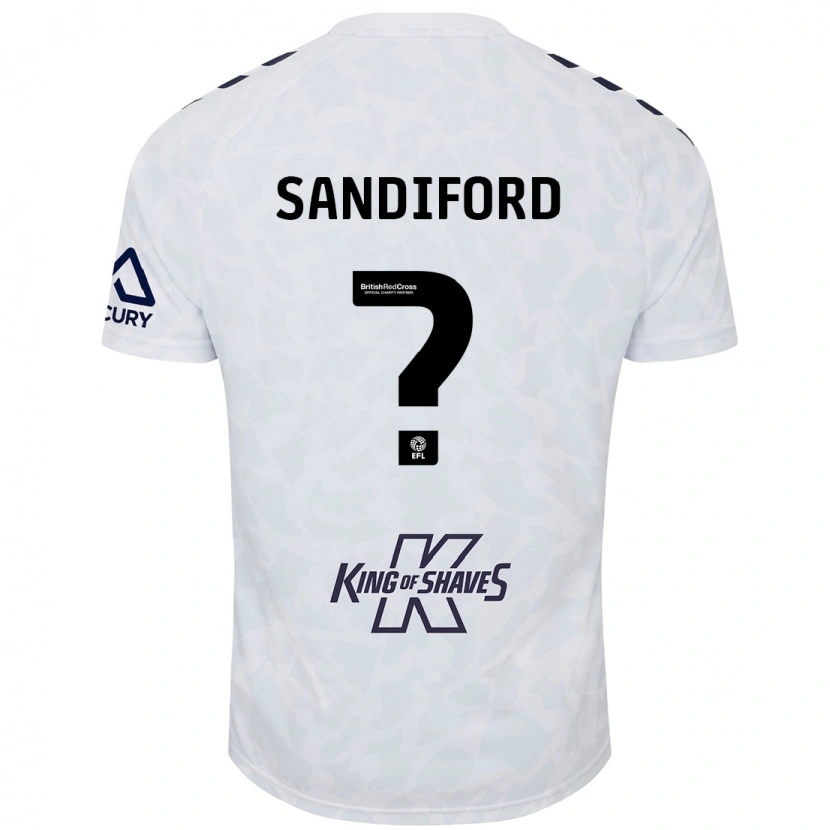Danxen Heren Greg Sandiford #0 Wit Uitshirt Uittenue 2024/25 T-Shirt