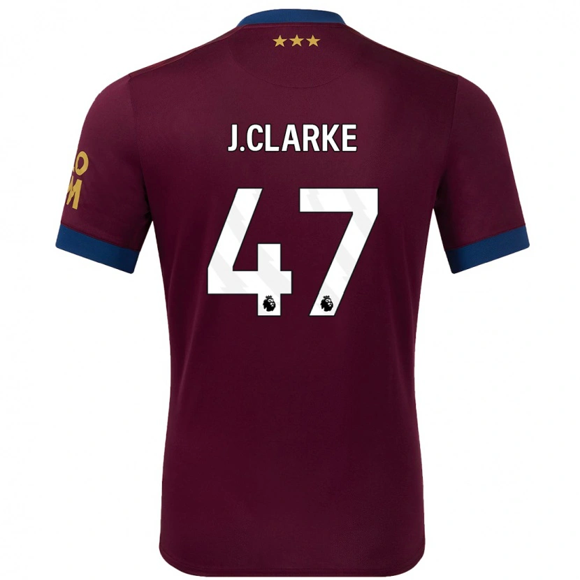 Danxen Heren Jack Clarke #47 Bruin Uitshirt Uittenue 2024/25 T-Shirt