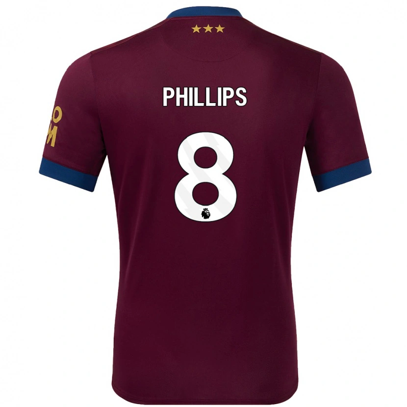 Danxen Heren Kalvin Phillips #8 Bruin Uitshirt Uittenue 2024/25 T-Shirt