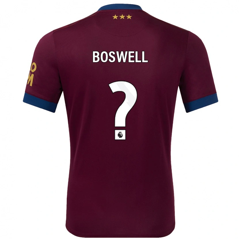 Danxen Heren Ashton Boswell #0 Bruin Uitshirt Uittenue 2024/25 T-Shirt