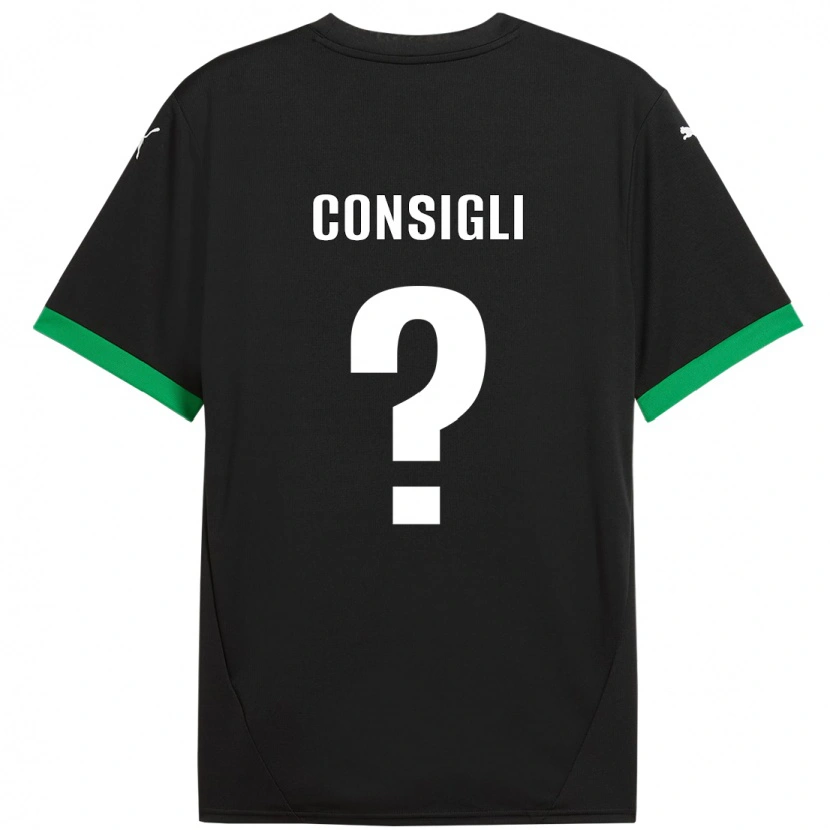 Danxen Dames Andrea Consigli #0 Zwart Donkergroen Thuisshirt Thuistenue 2024/25 T-Shirt