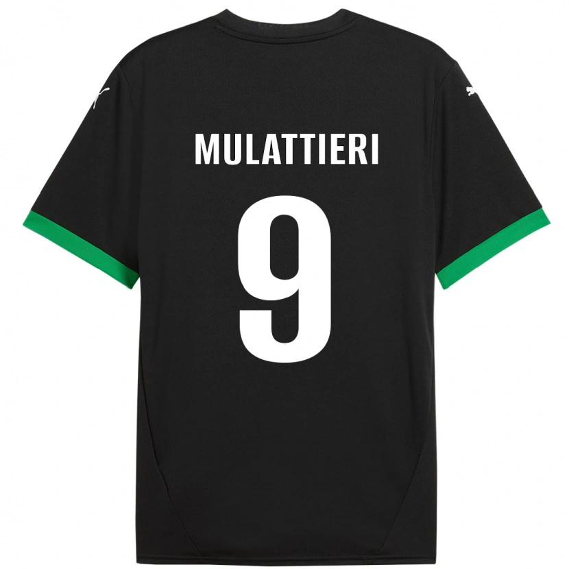 Danxen Dames Samuele Mulattieri #9 Zwart Donkergroen Thuisshirt Thuistenue 2024/25 T-Shirt