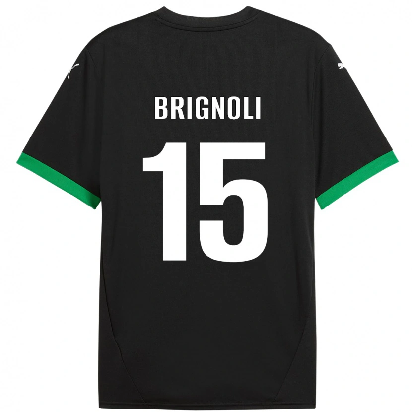 Danxen Dames Benedetta Brignoli #15 Zwart Donkergroen Thuisshirt Thuistenue 2024/25 T-Shirt
