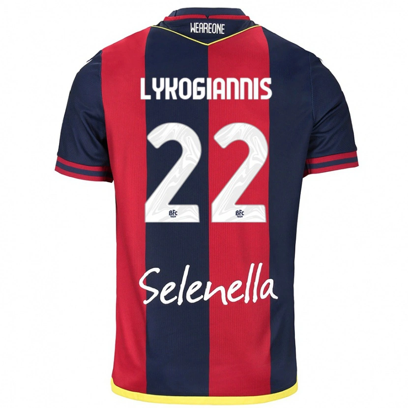Danxen Dames Charalampos Lykogiannis #22 Rood Koningsblauw Thuisshirt Thuistenue 2024/25 T-Shirt