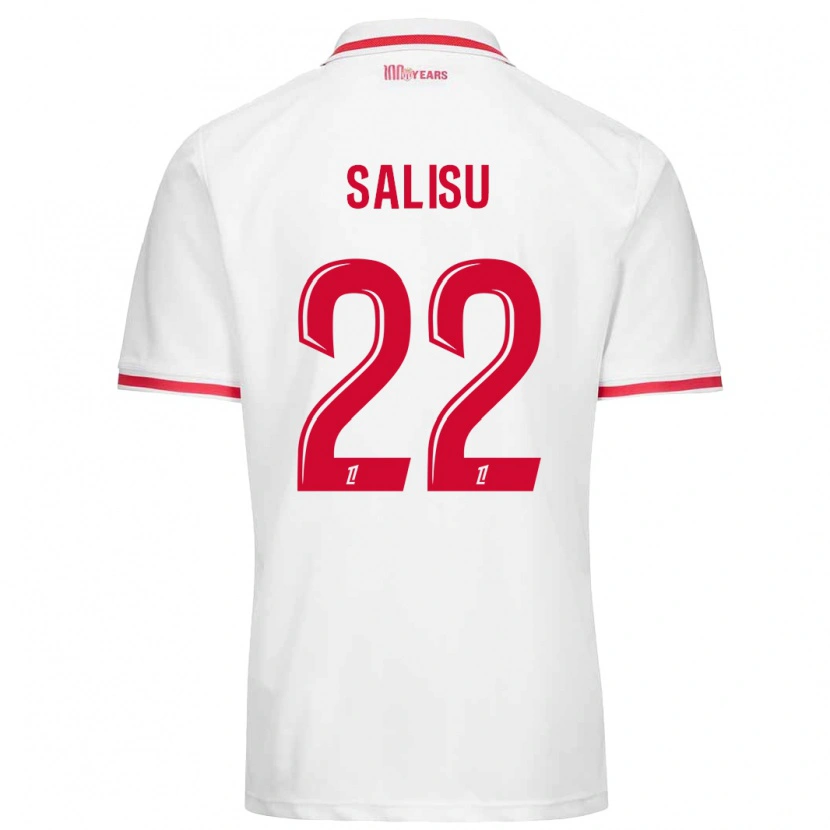 Danxen Dames Mohammed Salisu #22 Wit Rood Thuisshirt Thuistenue 2024/25 T-Shirt