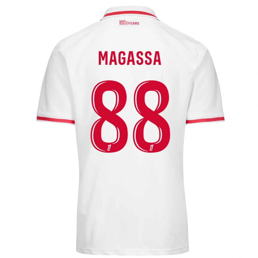 Danxen Dames Soungoutou Magassa #88 Wit Rood Thuisshirt Thuistenue 2024/25 T-Shirt