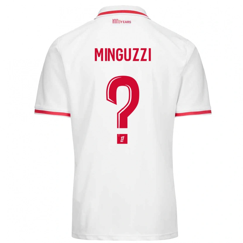Danxen Dames Matteo Minguzzi #0 Wit Rood Thuisshirt Thuistenue 2024/25 T-Shirt