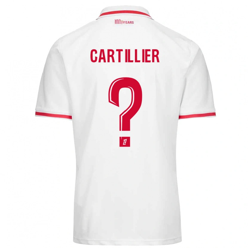 Danxen Dames Antonin Cartillier #0 Wit Rood Thuisshirt Thuistenue 2024/25 T-Shirt
