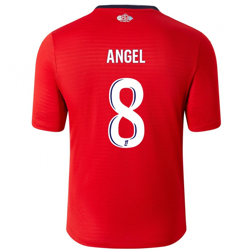 Danxen Dames Angel Gomes #8 Rood Wit Thuisshirt Thuistenue 2024/25 T-Shirt