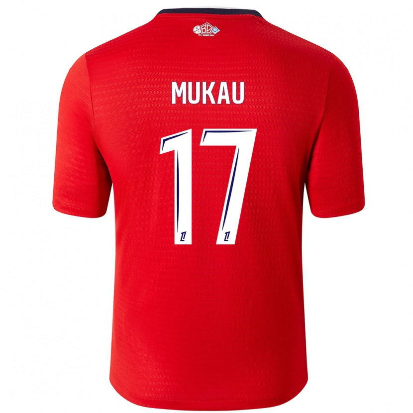 Danxen Dames Ngal'ayel Mukau #17 Rood Wit Thuisshirt Thuistenue 2024/25 T-Shirt