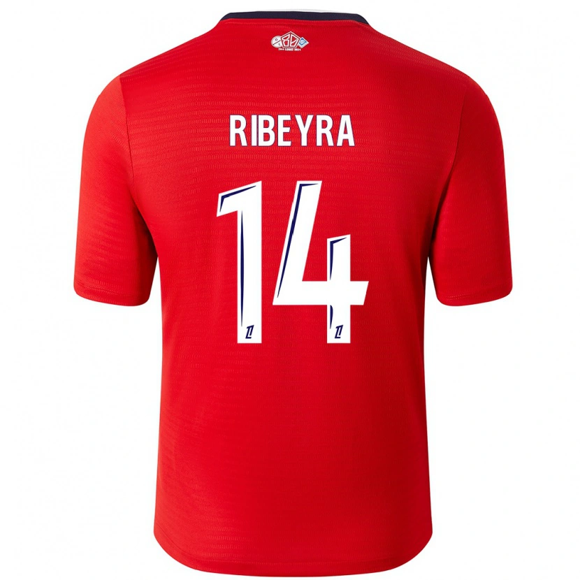 Danxen Dames Anaïs Ribeyra #14 Rood Wit Thuisshirt Thuistenue 2024/25 T-Shirt