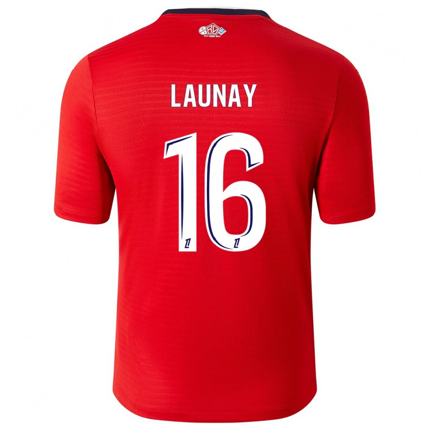 Danxen Dames Elisa Launay #16 Rood Wit Thuisshirt Thuistenue 2024/25 T-Shirt