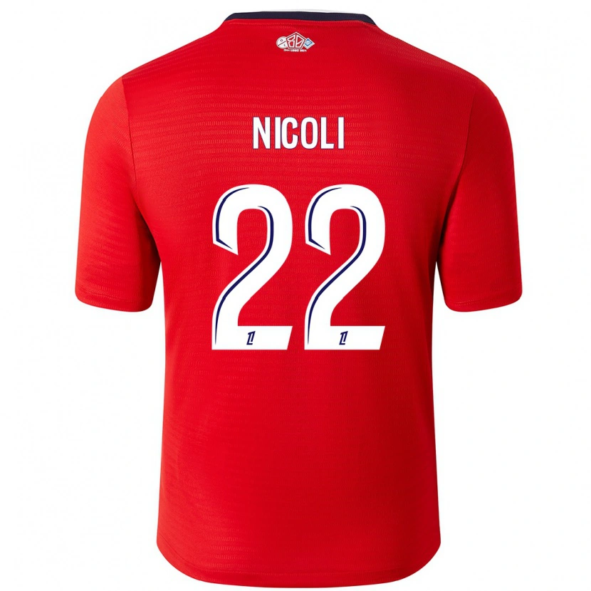Danxen Dames Morgane Nicoli #22 Rood Wit Thuisshirt Thuistenue 2024/25 T-Shirt