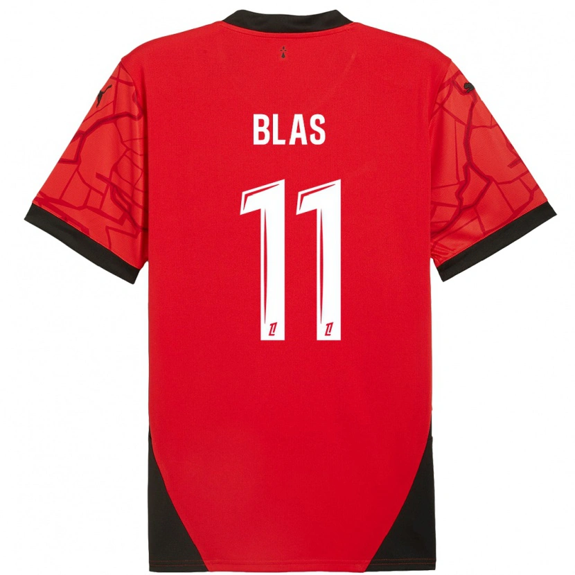 Danxen Dames Ludovic Blas #11 Rood Zwart Thuisshirt Thuistenue 2024/25 T-Shirt